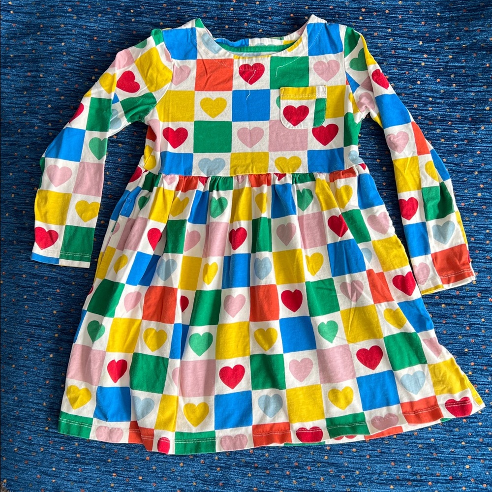 Mini Boden Multicolor Heart & Tea Collection Striped Yellow Floral Dress Bundle - Picture 2 of 14